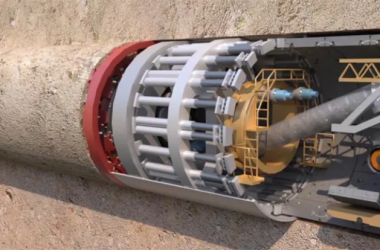 Sistema de separación de lodo y agua con escudo